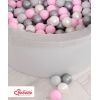 Piscina di Palline con 200 Palline Colorate Grigio Ragazzo