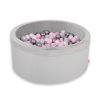 Piscina di Palline con 200 Palline Colorate Grigio Ragazzo