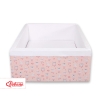 Piscina di Palline per Bambini Quadrato Rosa Ballerine