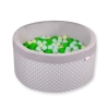 Piscina Morbida con Palline Grigio Pois Bianchi
