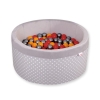 Piscina Morbida con Palline Grigio Pois Bianchi
