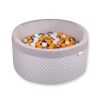 Piscina Morbida con Palline Grigio Pois Bianchi