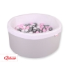 Piscina per Palline con 200 Palline Grigio