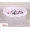 Piscina per Palline con 200 Palline Grigio
