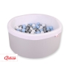 Piscina per Palline con 200 Palline Grigio