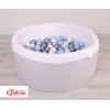 Piscina per Palline con 200 Palline Grigio