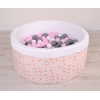 Piscina per Palline con 200 Palline Rosa Ballerine