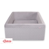 Piscina Vuota per Palline Quadrato Grigio Pois Bianchi
