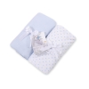 Lenzuolo con angoli in cotone per culla - 2 pezzi Blu Set