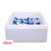 Quadrato Piscina di Palline con 200 Palline Colorate Blu