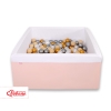 Quadrato Piscina Morbida con Palline Rosa Cipria
