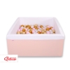 Quadrato Piscina Morbida con Palline Rosa Cipria