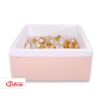 Quadrato Piscina Morbida con Palline Rosa Cipria