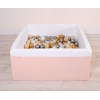 Quadrato Piscina Morbida con Palline Rosa Cipria