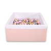 Quadrato Piscina Morbida con Palline Rosa Cipria
