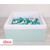 Quadrato Piscina per Palline con 200 Palline Menta