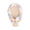 Riduttore per Neonati Paracolpi Treccia 2 in 1 Grigio Beige