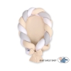 Riduttore per Neonati Paracolpi Treccia 2 in 1 Grigio Beige