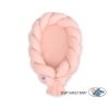 Riduttore per Neonati Paracolpi Treccia 2 in 1 Rosa Cipria