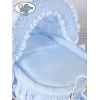 Romantica Culla Vintage in Vimini Completa Blu Vittoria
