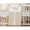 Sacca Organizer per Pannolini Beige Pois Bianchi Cuori