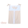 Sacca per Pannolini per Lettino Neonato Beige Pois Bianchi Cuori