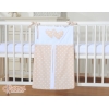 Sacca per Pannolini per Lettino Neonato Beige Pois Bianchi Cuori