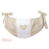 Sacca Portagiochi per Lettino - Cuori Beige Pois Bianchi Cuori