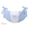 Sacca Portagiochi per Lettino - Cuori Blu a Scacchi Cuori
