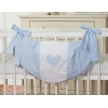 Sacca Portagiochi per Lettino - Cuori Blu a Scacchi Cuori