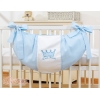 Sacca Portagiochi per Lettino - Cuori Blu Little Prince/Princess