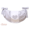 Sacca Portagiochi per Lettino - Cuori Grigio Pois Bianchi Cuori