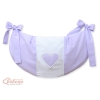 Sacca Portagiochi per Lettino - Cuori Lilla Pois Bianchi Cuori