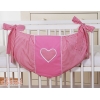 Sacca Portagiochi per Lettino - Cuori Rosa a Scacchi Cuori