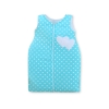 Sacco da Nanna Neonato Turchese Pois Bianchi Cuori
