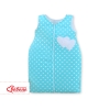 Sacco da Nanna Neonato Turchese Pois Bianchi Cuori