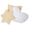 Set 3 Cuscini Beige Pois Bianchi