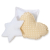 Set 3 Cuscini Beige Pois Bianchi