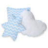 Set 3 Cuscini Blu Chevron
