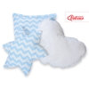 Set 3 Cuscini Blu Chevron