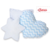 Set 3 Cuscini Blu Chevron
