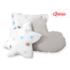 Set 3 Cuscini Blu Grigio Stelle