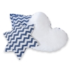 Set 3 Cuscini Blu Scuro Chevron