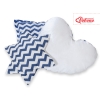 Set 3 Cuscini Blu Scuro Chevron