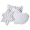 Set 3 Cuscini Grigio Chevron