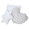 Set 3 Cuscini Grigio Chevron