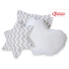 Set 3 Cuscini Grigio Chevron