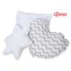 Set 3 Cuscini Grigio Chevron