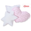 Set 3 Cuscini Rosa Chevron