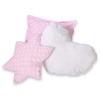 Set 3 Cuscini Rosa Pois Bianchi